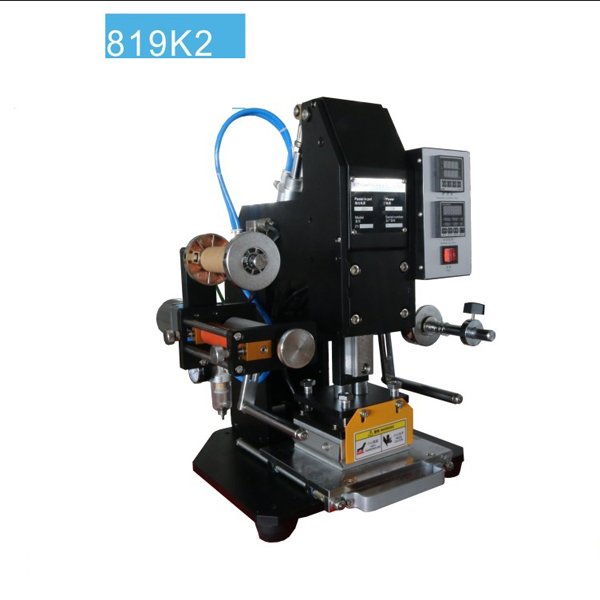 GSB-819K2 Pneumatic Hot Foil Stamping Machine Leather LOGO Printer Pressure Words Machine Name Card Stamping Machine