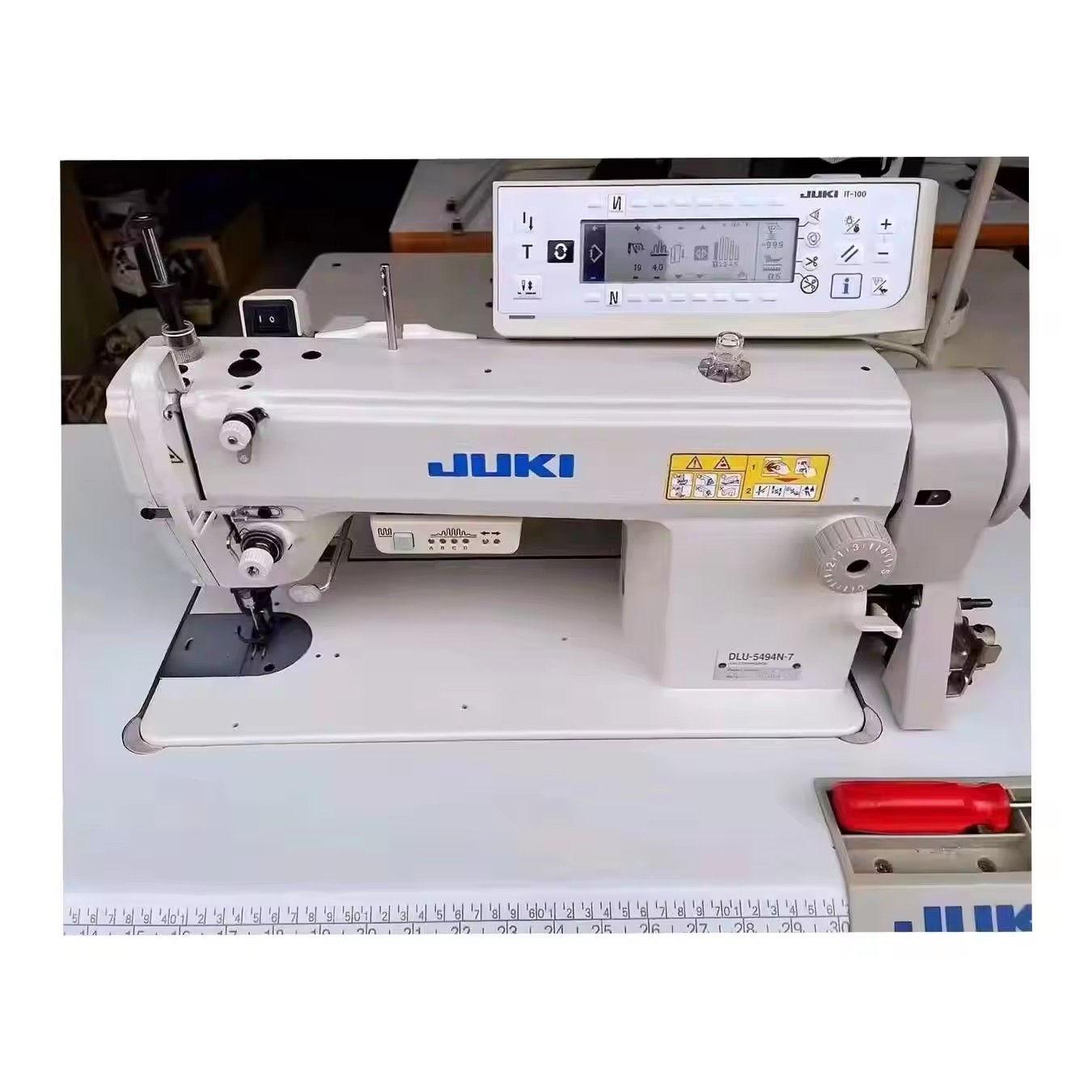 JUKI  DLU-5494N-7- IT-100A needle shirring sewing machine with Automatic Thread Trimmer