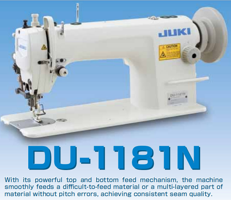 JUKI DU-1181N 1-needle  Top and Bottom-feed Lockstitch Machine with Double-capacity Hook